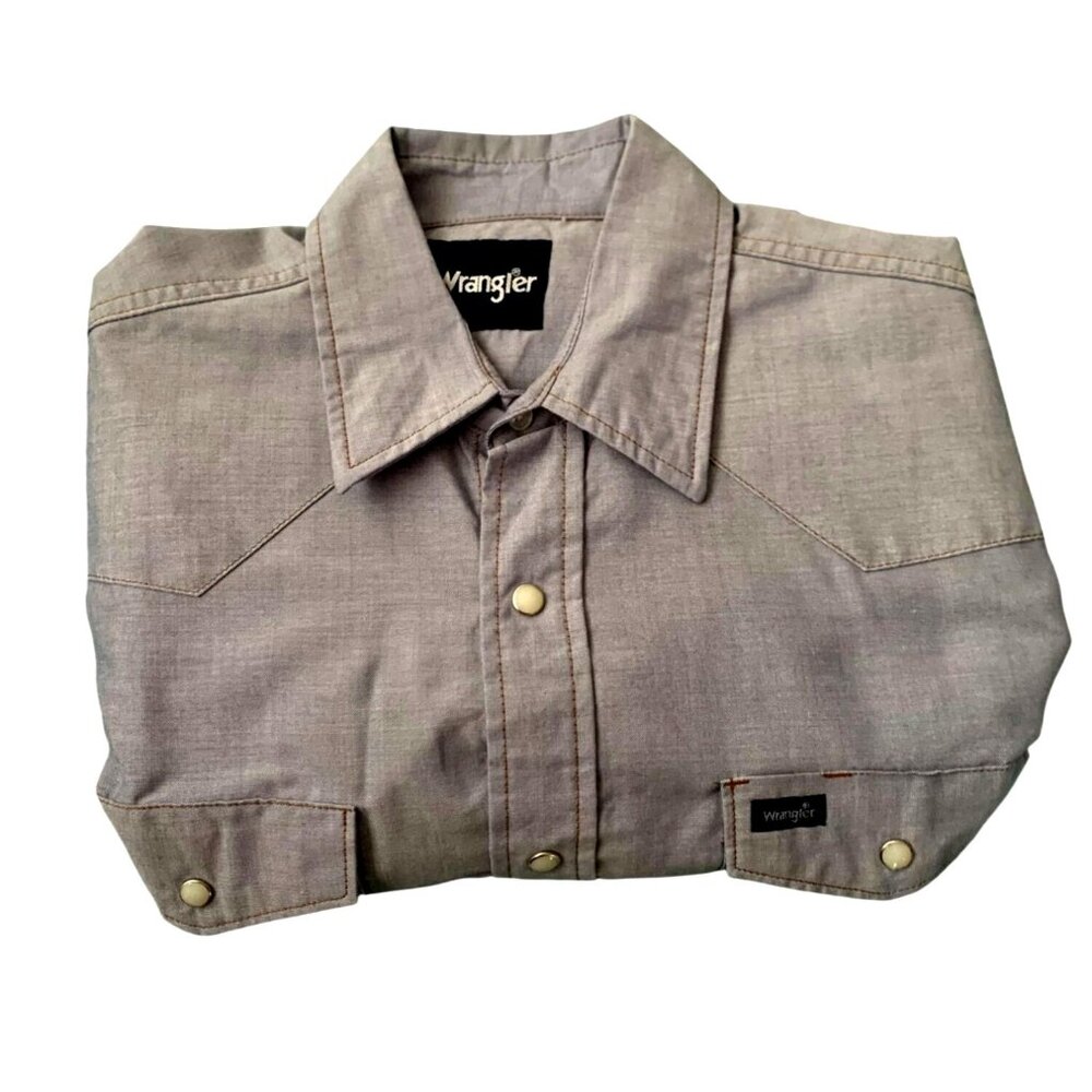 WRANGLER'S Men's snap front western shirt SZ LG pre-owned